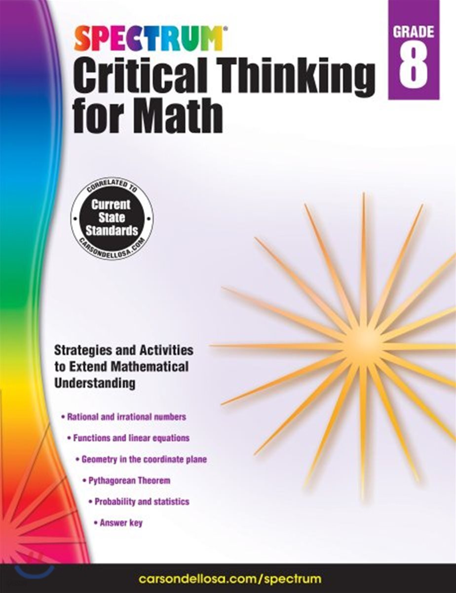 Spectrum Critical Thinking for Math, Grade 8