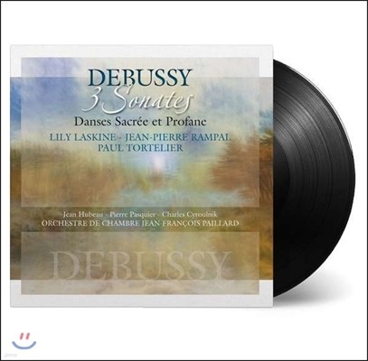 Jean-Pierre Rampal,Orchestre de Chambre Jean-Francois Paillard,Jean Hubeau,Pierre Pasquier,Charles Cyroulnik — Lily Laskine / Paul Tortelier 드뷔시: 첼로 소나타, 바이올린 소나타, 신성한 춤과 세속적 춤곡 앨범 커버