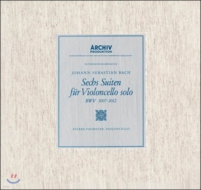Pierre Fournier,Johann Sebastian Bach — Pierre Fournier 바흐: 무반주 첼로 모음곡 전곡집 - 피에르 푸르니에 (J.S. Bach: The 6 Cello Suites BWV1007-1012) 앨범 커버