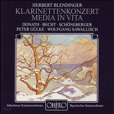 Wolfgang Sawallisch 츣Ʈ :  Ѱ, Ŭ󸮳 ְ (Herbert Blendinger: Clarinet Concerto, Media in Vita)  ڹ߸, ̿ ָ Ǵ [LP]