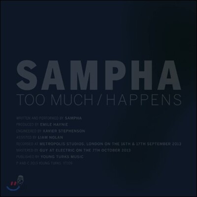 Sampha (샘파) - Too Much / Happens [Single LP]