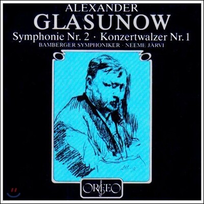 Bamberger Symphoniker,Neeme Jarvi — Neeme Jarvi 글라주노프: 교향곡 2번, 4번, 7번, 협주적 왈츠 1번 (Glazunov: Symphonies Op.16, Op.48, Op.77, Concerto Waltz Op.47) 네메 예르비, 밤베르크 교향악단 앨범 커버