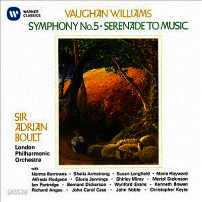 본 윌리암스: 교향곡 5번, 세레나데 (Vaughan Williams: Symphony No.5; Serenade To Music) (일본반)(CD) - Adrian Boult