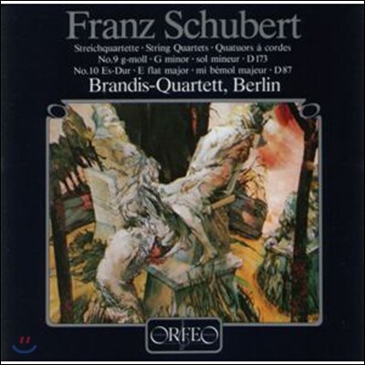 Brandis Quartett Berlin — Brandis Quartett Berlin 슈베르트: 현악 사중주 9번, 10번 (Schubert: String Quartets D.173, D.87) 베를린 브란디스 콰르텟 앨범 커버