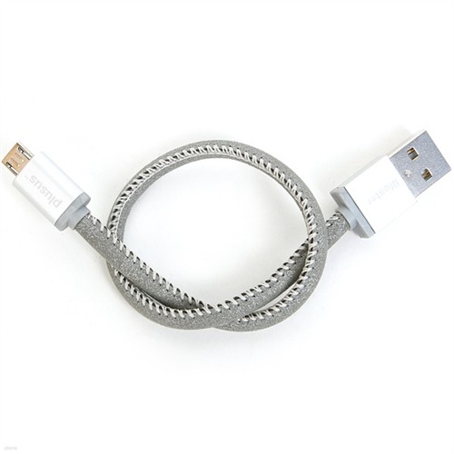 [ǰ] Plusus LifeStar Micro USB Cable Moonlight Silver 25cm