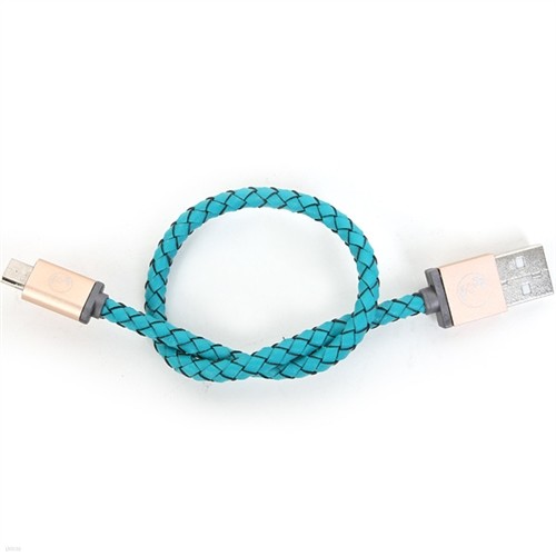 [ǰ] Plusus LifeStar Micro USB Cable Cross Turquoise 25cm