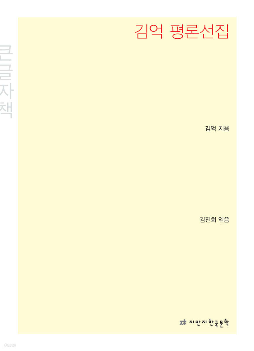 김억 평론선집 큰글씨책
