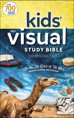 Niv, Kids' Visual Study Bible, Hardcover, Blue, Full Color Interior: Explore the Story of the Bible---People, Places, and History