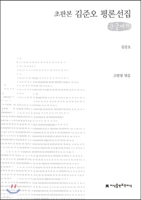 김준오 평론선집 큰글씨책