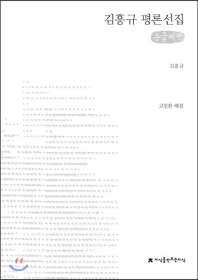 김흥규 평론선집 큰글씨책