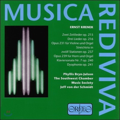 Jeff von der Schmidt Ʈ ũ: ,  , ǾƳ ҳŸ,   (Ernst Krenek: Lieder Op.215 & 216, String Trio in 12 Stations Op.237, Piano Sonata Op.240)