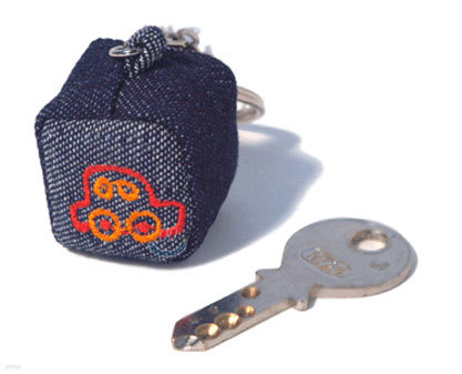 Soft Keyring (My Car) - Denim