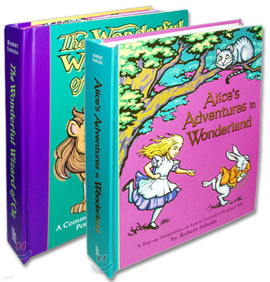 로버트 사부다 팝업북 베스트 2종 : The Wonderful Wizard of Oz + Alice's Adventures in Wonderland