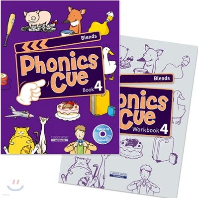 Phonics Cue Book 4 Blends : Set (Student Book + CD + Workbook)