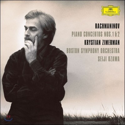 Boston Symphony Orchestra,Krystian Zimerman,Seiji Ozawa,Sergei Rachmaninov — Krystian Zimerman / Seiji Ozawa 라흐마니노프: 피아노 협주곡 1, 2번 - 크리스티안 지메르만, 세이지 오자와 앨범 커버