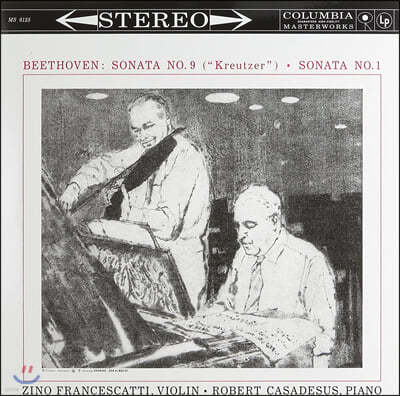 Robert Casadesus, Ludwig van Beethoven, Zino Francescatti — Zino Francescatti / Robert Casadesus 베토벤: 바이올린 소나타 9번 '크로이처', 1번 (Beethoven: Violin Sonata No.9 'Kreutzer', No.1) 지노 프란체스카티, 로베르 카자드쉬 앨범 커버