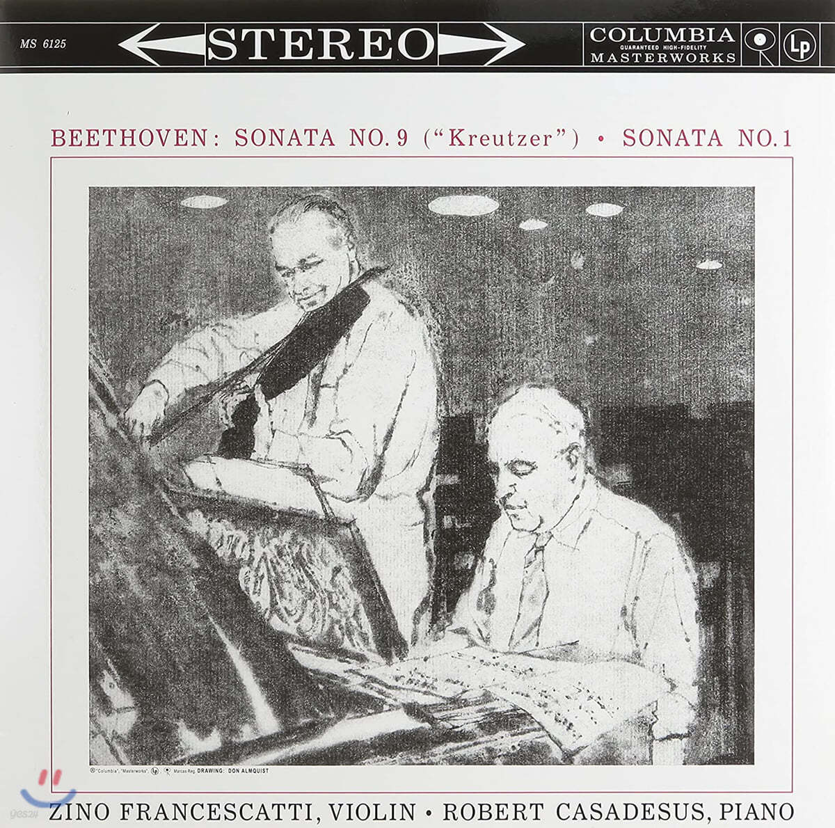 Zino Francescatti / Robert Casadesus 베토벤: 바이올린 소나타 9번 &#39;크로이처&#39;, 1번 (Beethoven: Violin Sonata No.9 &#39;Kreutzer&#39;, No.1) 지노 프란체스카티, 로베르 카자드쉬 [LP]