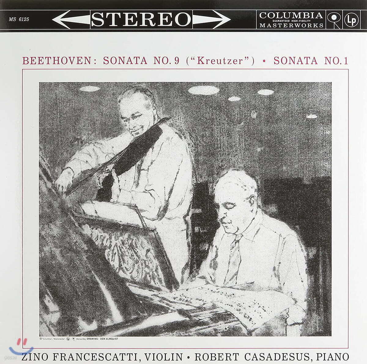 Zino Francescatti / Robert Casadesus 베토벤: 바이올린 소나타 9번 '크로이처', 1번 (Beethoven: Violin Sonata No.9 'Kreutzer', No.1) 지노 프란체스카티, 로베르 카자드쉬 [LP]