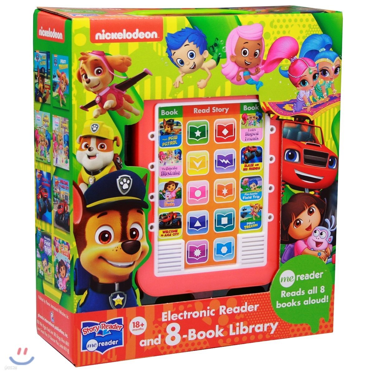 Me Reader & 8 books Library : Nickelodeon 니켈로디언 미리더 사운드북 (도라, 포 패트롤, 버블 구피, 몬스터 머신, 쉬머 앤 샤인)