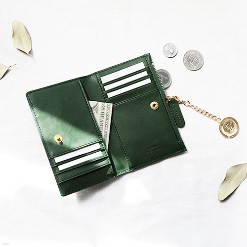 D.LAB Coin Card wallet  - Green