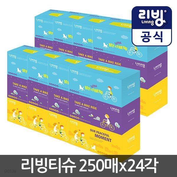 삼정펄프 리빙티슈 250매x24각