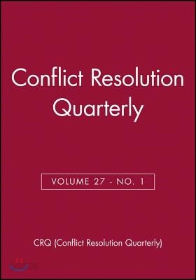 Conflict Resolution Quarterly, No. 1