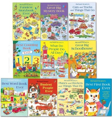 리차드 스캐리 원서 그림책 베스트 10종 + 가방 세트 : Richard Scarry Collection In A Bag 10 Books