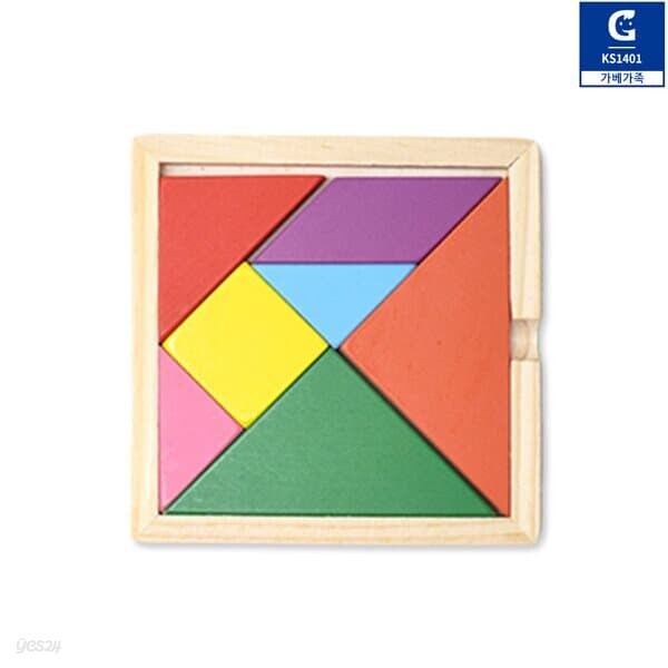 (가베가족)KS1401 칼라칠교퍼즐/칼라 탱그램/도형퍼즐