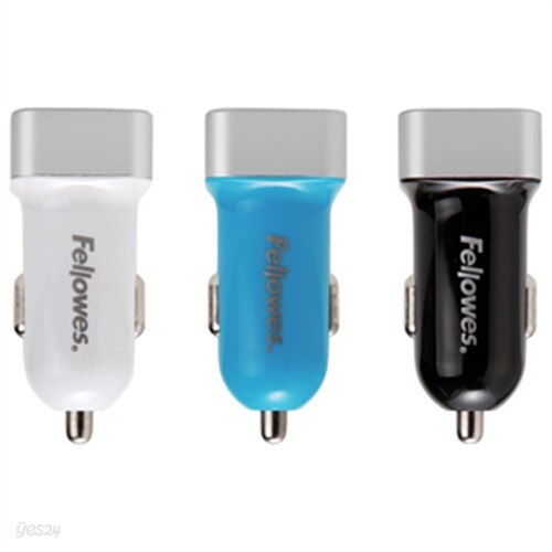 초고속 자동차용 2포트 USB 충전기(화이트, 블랙, 블루)