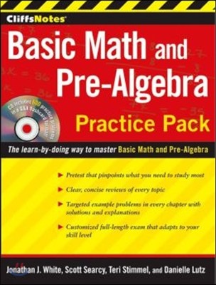 CliffsNotes Basic Math and Pre-Algebra Practice Pack [With CDROM]