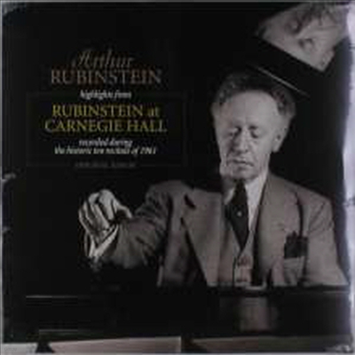 루빈스타인 1961년 카네기 실황 (Arthur Rubinstein at Carnegie Hall 1961) (LP)(180g) - Arthur Rubinstein