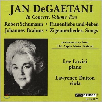 잰 디규타니 콘서트 2집 - 슈만 / 브람스: 가곡집 (Jan Degaetani In Concert, Vol.2 - Schumann / Brahms: Lieder)