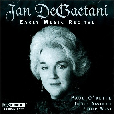 Jan DeGaetani 잰 디규타니 고음악 리사이틀 (Early Music Recital)