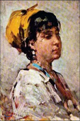 "Girl With Yellow Headscarf" by Nicolae Grigorescu: Journal (Blank / Lined)