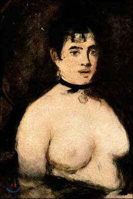 "Brunette with Bare Breasts" by Edouard Manet - 1872: Journal (Blank / Lined)