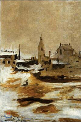 "Effect of Snow at Petit Montrouge" by Edouard Manet - 1870: Journal (Blank / Li
