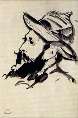 "Head of a Man Claude Monet" by Edouard Manet - 1874: Journal (Blank / Lined)