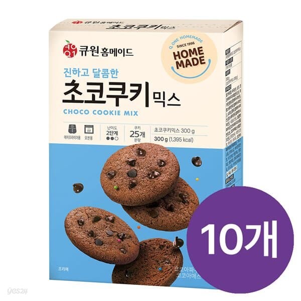 (한박스) 큐원 초코쿠키믹스 300g x 10개 오븐용