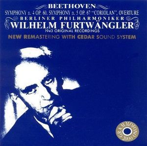 Wilhelm Furtwangler / Beethoven : Symphony No.4, Coriolan Overture, Symphony 5 (/AB78502