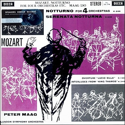 Peter Maag Ʈ:  (Mozart: Notturno for Four Orchestras))