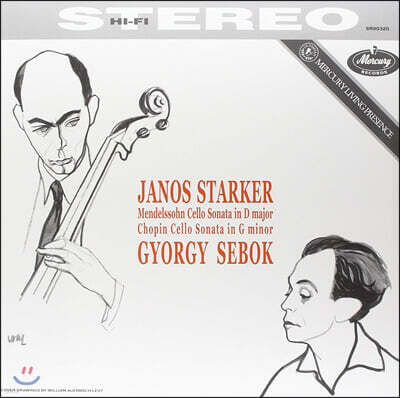 Gyorgy Sebok — Janos Starker 멘델스존 / 쇼팽: 첼로 소나타 - 야노스 슈타커 (Mendelssohn: Cello Sonata No.2 / Chopin: Cello Sonata) 앨범 커버