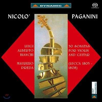 Luigi Alberto Bianchi / Maurizio Preda İϴ: ̿ø Ÿ  ī ҳŸ 1 (Paganini: Lucca Sonatas for Violin & Guitar)