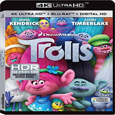 Trolls (2016) (Ʈ) (ѱ۹ڸ)(4K Ultra HD + Blu-ray + Digital HD)