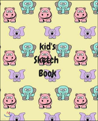 Kid's Sketch Book: Animal theme with 100 pages
