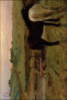 "Horses in a Meadow" by Edgar Degas - 1871: Journal (Blank / Lined)