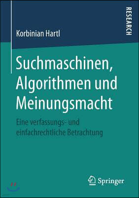 Springer Verlag Suchmaschinen, Algorithmen Und Meinungsmacht