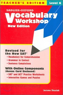 Vocabulary Workshop Level G : Teacher's Edition (New Edition)