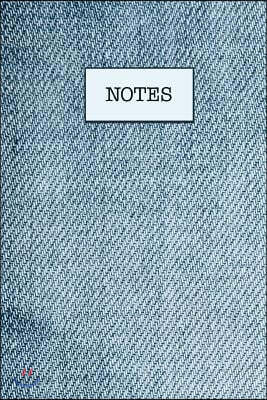 Blue Jeans Faux Denim Notes Journal: (Notebook, Diary, Blank Book)