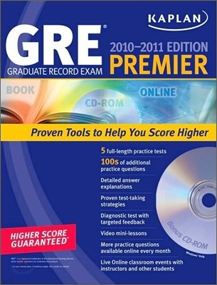 Kaplan GRE Exam 2010-2011 Premier with CD-ROM