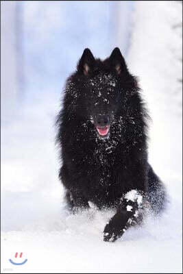 Createspace Independent Publishing Platform 150 Page Lined Belgian Shepherd Running In The Snow Journal: 150 page lined journal